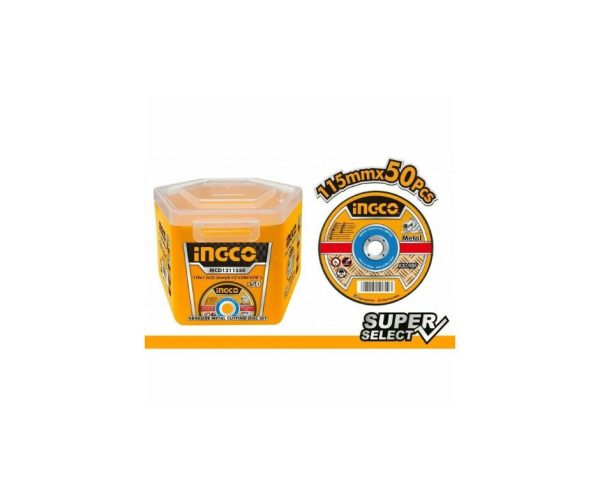 Disco da taglio per metallo e inox INGCO 50 pz 115mmX1,2mm